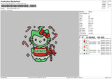 Kitty Green Embroidery File 6 sizes