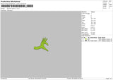 Grinchs Hand V1 Embroidery File 6 sizes