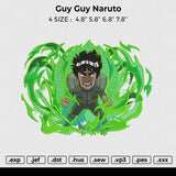 Guy Guy Naruto Embroidery