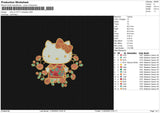 HALLO KITTY chinesse Embroidery File 6 size