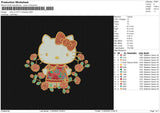 HALLO KITTY chinesse Embroidery File 6 size