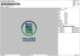 Haloestext Embroidery File 6 sizes