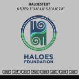 Haloestext Embroidery File 6 sizes