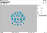 Halos V3 Embroidery File 6 sizes