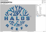 Halos Gradient Embroidery File 6 size