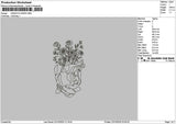 Hands Flower 2210 Embroidery File 6 sizes