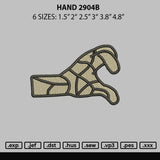 Hand 2904b Embroidery File 6 sizes