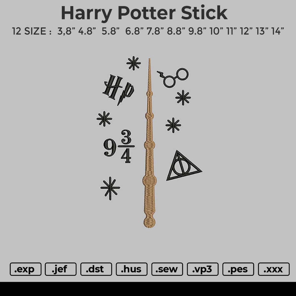 Harry Potter Stick Embroidery