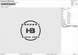 HB LOGO V2 Embroidery File 6 size