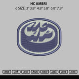 Hc Ambri Embroidery File 6 sizes