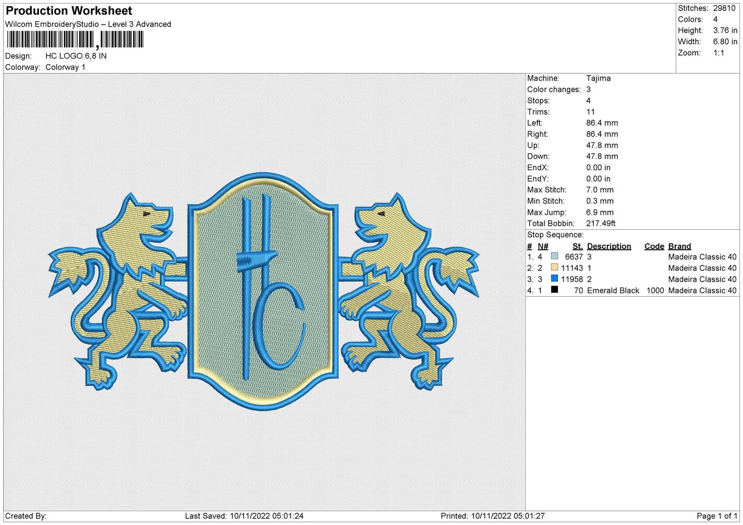 HC LOGO Embroidery