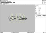 Beautytext 2307 Embroidery File 6 sizes
