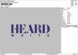 Heardtext 001 Embroidery File 6 sizes
