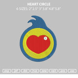 Heartcircle 01 Embroidery File 6 sizes