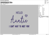 Auntie 2801 Embroidery File 6 sizes