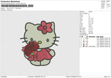 HELLO KITTY  1102 Embroidery File 6 size