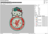 Kitty Liverpool Embroidery File 6 sizes