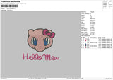 Hello Pink Embroidery File 6 sizes