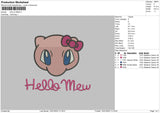 Hello Pink Embroidery File 6 sizes