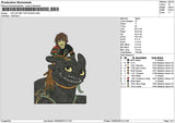 Toothless1005 Embroidery File 6 sizes