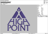 Hightext 0109 Embroidery File 6 sizes