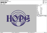 Hopetext 1105 Embroidery File 6 sizes