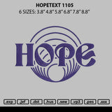 Hopetext 1105 Embroidery File 6 sizes