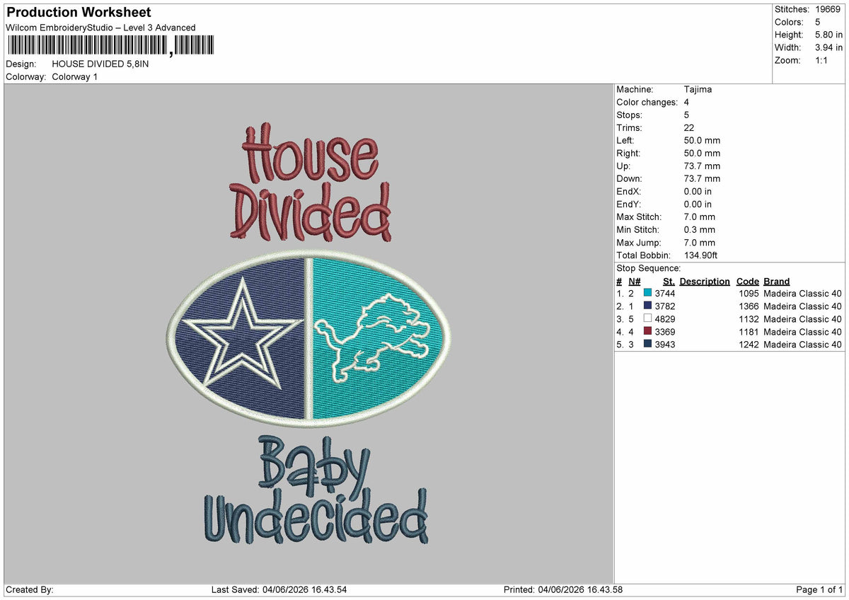 House Text 0406 Embroidery Machine Design File 6 sizes