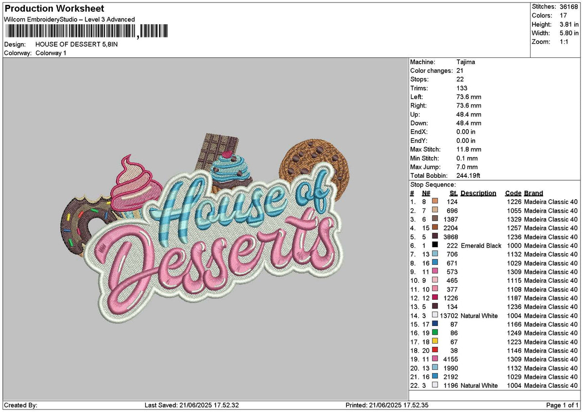 Housetext 2106 Embroidery File 6 sizes