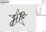 HR Star Embroidery File 6 size