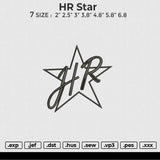 HR Star Embroidery File 6 size