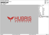 Hubristext Embroidery File 6 sizes