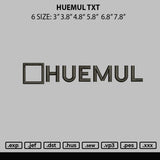 Huemul Txt Embroidery File 6 sizes