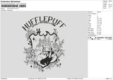 Hufflepuff 0711 Embroidery File 6 sizes