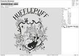 Hufflepuff 0711 Embroidery File 6 sizes