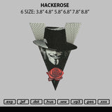 Hackerose Embroidery File 6 sizes