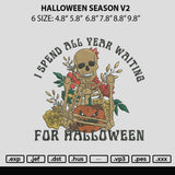 Halloween Season V2 Embroidery File 6 sizes