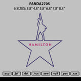 Hamiltntext 01 Embroidery File 6 sizes