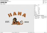 Hana Embroidery File 6 size