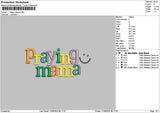 Prayingtext Embroidery File 6 sizes