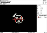 Heart Pulse Embroidery File 6 sizes