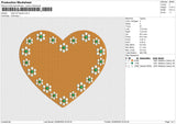 Heart & Flowers Embroidery File 6 size