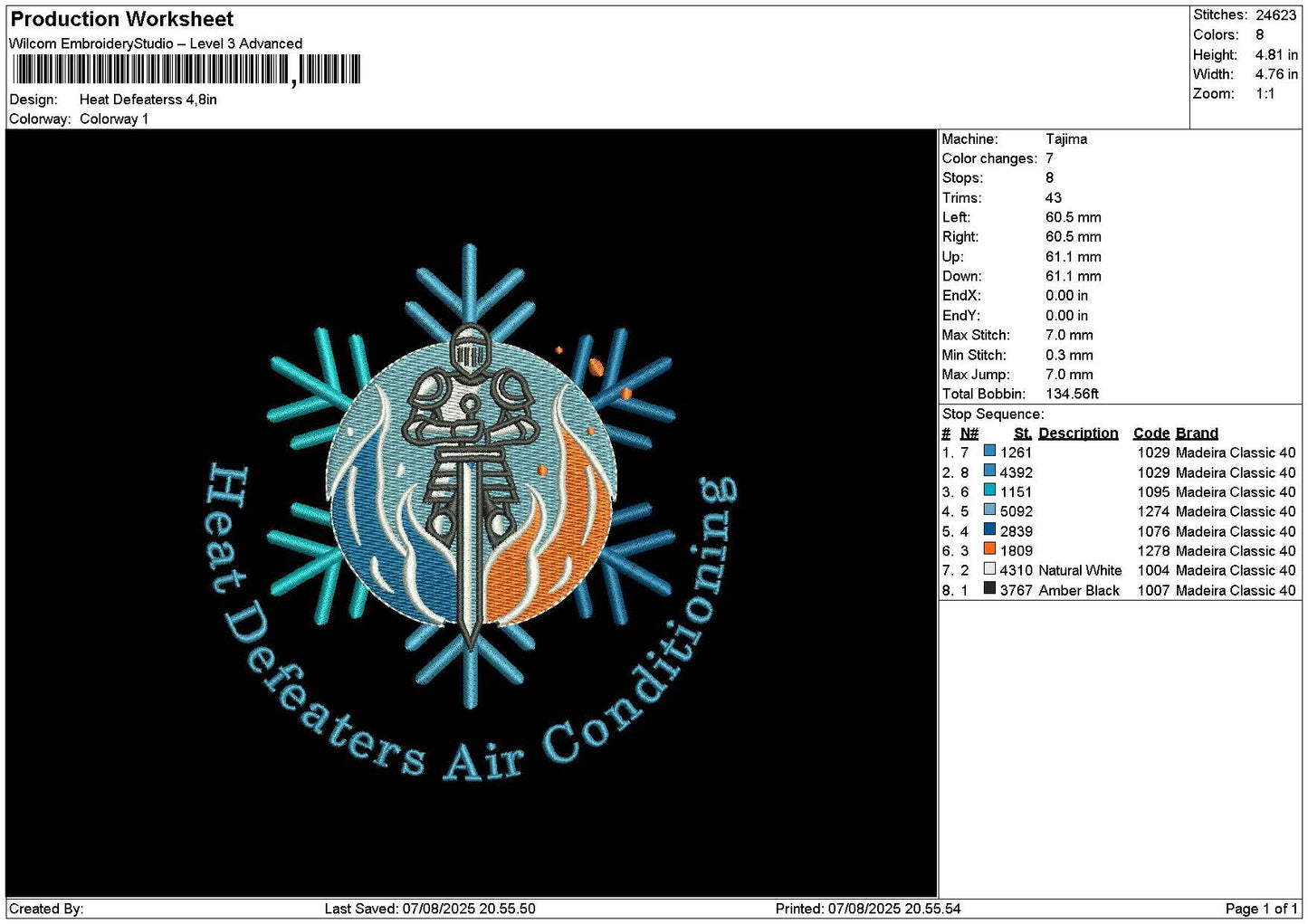 Defeaterstext Embroidery File 6 sizes