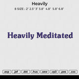 Heavily Embroidery File 6 size