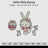 Hello Kitty bunny Embroidery File 6 size