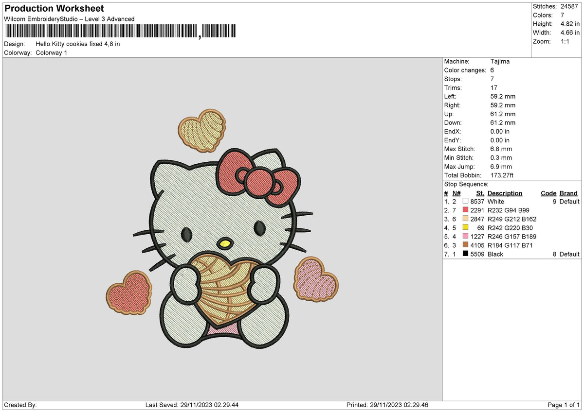 HK cookies Embroidery File 6 size