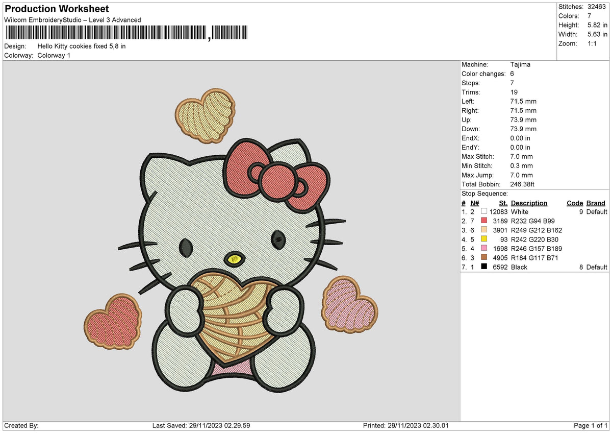 HK cookies Embroidery File 6 size