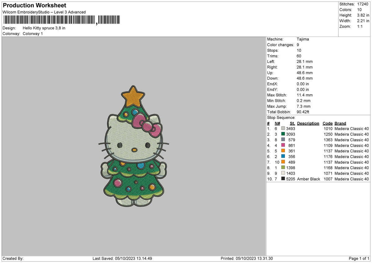 Hk Spurce Embroidery File 6 sizes
