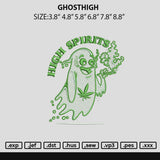 Ghosthigh Embroidery File 6 sizes