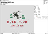 Horsestext 2608 Embroidery File 6 sizes
